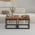 thumbnail image 4 of Nesting Coffee Tables,3 Piece Living Room Coffee Table, Rectangular Coffee Table Set,End Table Side Tables for Living Room Bedroom, 4 of 6