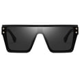thumbnail image 4 of Gafas de sol cuadradas tamaño Gafas de sol de moda pna UV400 para mujeres y hombres Negro Baoblaze Gafas de sol cuadradas de gran tamaño, 4 of 8
