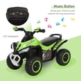 thumbnail image 3 of Green Kids Ride On Push Car with Music and Lights, Foot-to-Floor Sliding Car for 1.5-3 Years Old, 44 lbs Capacity, Wear-Resistant Wheels for Asphalt and Cement, 3 of 10