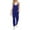 Dark Blue, variant on SRZYMJ Women's V Neck Sleeveless Jumpsuits Spaghetti Straps Harem Long Pants Overalls With Pockets