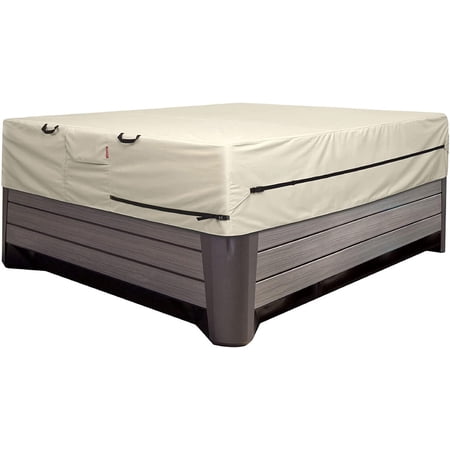 Porch Shield 600D Waterproof and Fade Resistant Outdoor Hot Tub Cover 85 x 85 inch fit 84 x 84 or 83 x 83 or 82 x 82 or 7 ft x 7 ft Square SPA Cover Protector