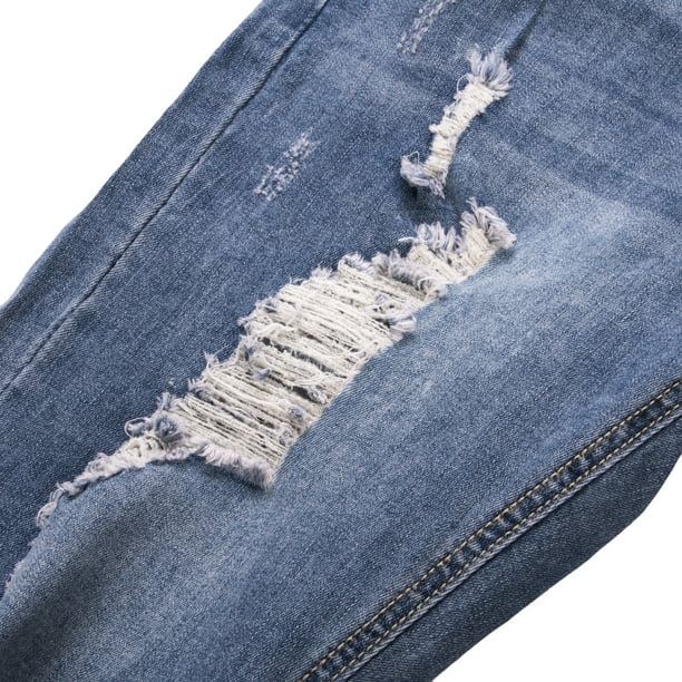 Men?s Stretch Skinny Ripped Jeans, Super Comfy Distressed Denim Pants with  Destroyed Holes