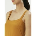 thumbnail image 6 of DressBerry Women’s Solid Viscose Rayon Dress Square Neck Sleeveless Calf Length Regular Wear Light Weighted Casual Summer Long Dress, 6 of 7