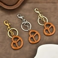 thumbnail image 4 of tegongse Fashionable Cookie Pendant Bag Charm Simulation Biscuit Shape Key Holder Unique Fashion Statement Keychain for Daily Use, 4 of 16