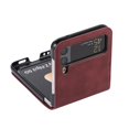 thumbnail image 6 of Dteck for Samsung Galaxy Z Flip 4 6.7" 2022 Folding Case, Lightweight Premium PU Leather Anti-Drop Case with Card Slot Shockproof Protective Case for Samsung Z Flip 4 Ladies Women Men, Winered, 6 of 6