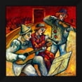 thumbnail image 2 of Betty Wittwe 26x26 Black Modern Wood Framed Wall Art Titled - Les clowns musiciens, 2 of 6