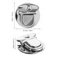 thumbnail image 2 of WASHWEPE 1Set Silver Tuck Lock Clasp for Purse Buckle Clasp Metal, 2 of 8