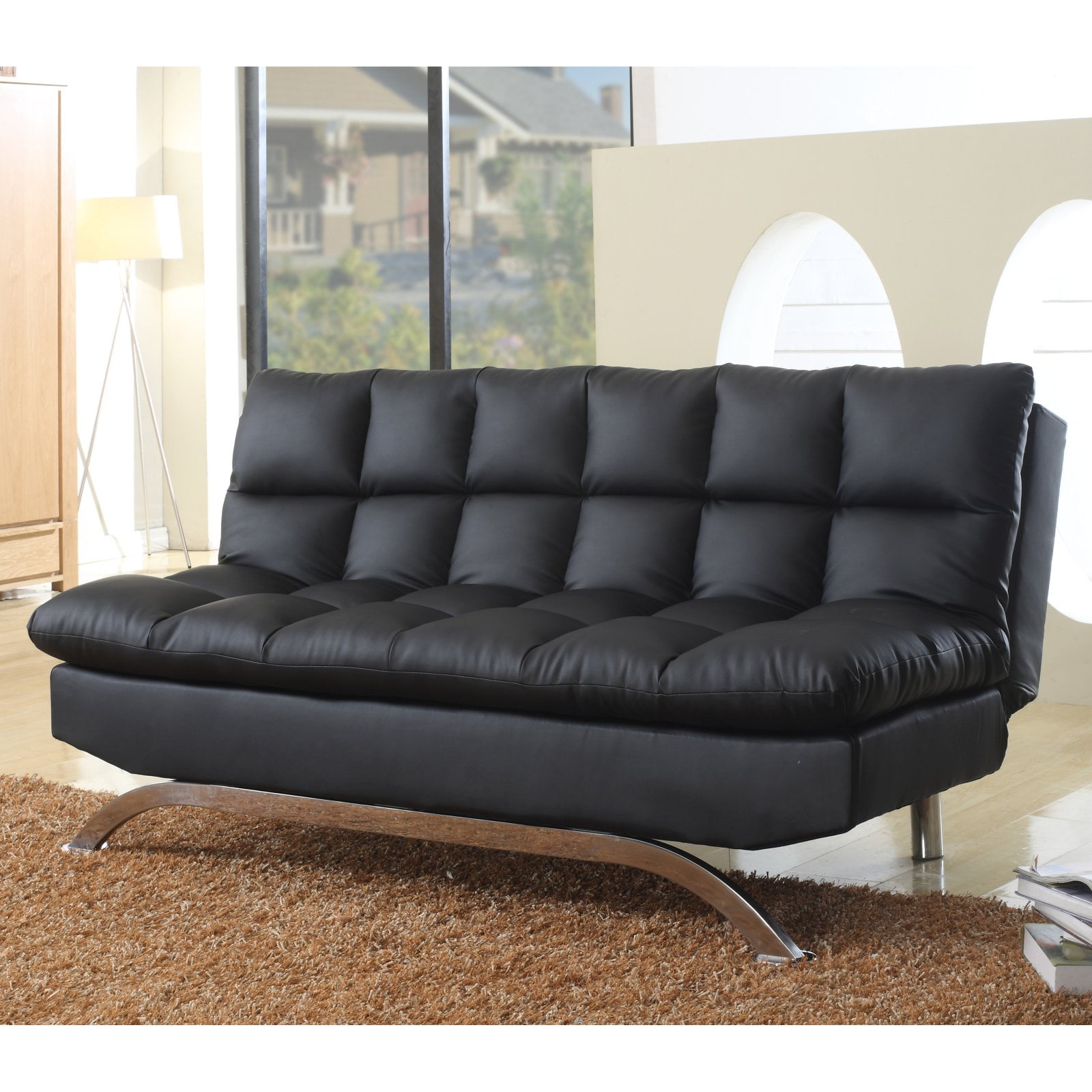 Milton Green Lugo Plush Futon Sofa Bed