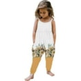 thumbnail image 1 of Combinaison Imprimée pour Filles Tout-Petits, Barboteuse à Bretelles, Tenue d'Été, 1 of 5