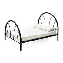 Furniture of America Miko Contemporary Metal Platform Bed, Full, Black