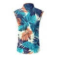thumbnail image 5 of Hogleaql Mens Short Sleeve Hawaiian Shirt Tank Top Sleeveless Button Down Shirts Tropical Graphic Vacation Trendy Summer Beach Outfits Purple L, 5 of 6