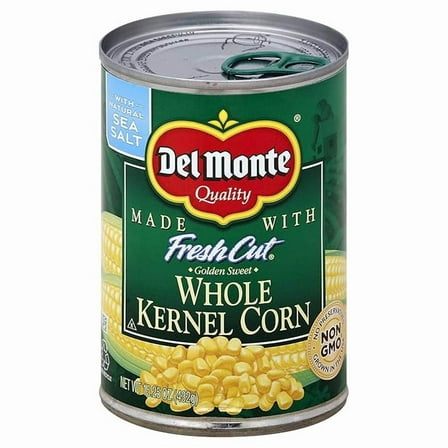 2 pack DEL MONTE FRESH CUT Golden Sweet Whole Kernel Corn, Canned Vegetables, 15.25 oz Can