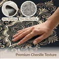 thumbnail image 6 of ODIKA 2'x3' Washable Throw Rug Non-Slip, Low Profile, Flatwoven, Easy Care Farmhouse Speckled Featuring Traditional Scroll Desk Dining Under for Hallway, Study Room, 6 of 7
