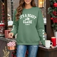thumbnail image 2 of Print Crewneck Sweatshirt Long Sleeve Casual Loose Fit Pullover Soft Fleece Top For Holiday Festive Season Comfort Wear, 2 of 4