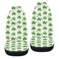 thumbnail image 6 of ZIATUBLE Green Leaves Car Seat Dust Cover Auto Interior Seat Protector 2 Piece Washable High Back Saddle Blankets Fit Most SUV Sedan Van Easy to Install Driver Seat Covers Car Decor Accessories, 6 of 7