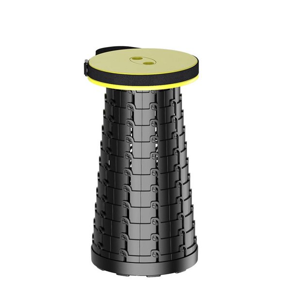 Taburete plegable Taburete telescópico portátil Plástico para exteriores Plegable ligero (amarillo)