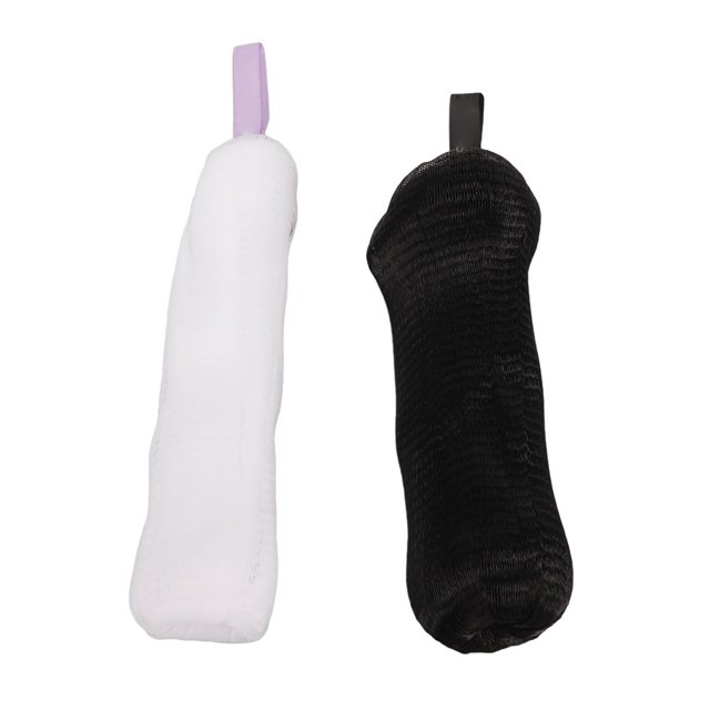 2pcs Foaming Net Black White 6 Layers Soft Elastic Soap Saver Bag Face Wash Foaming Net for Daily Use