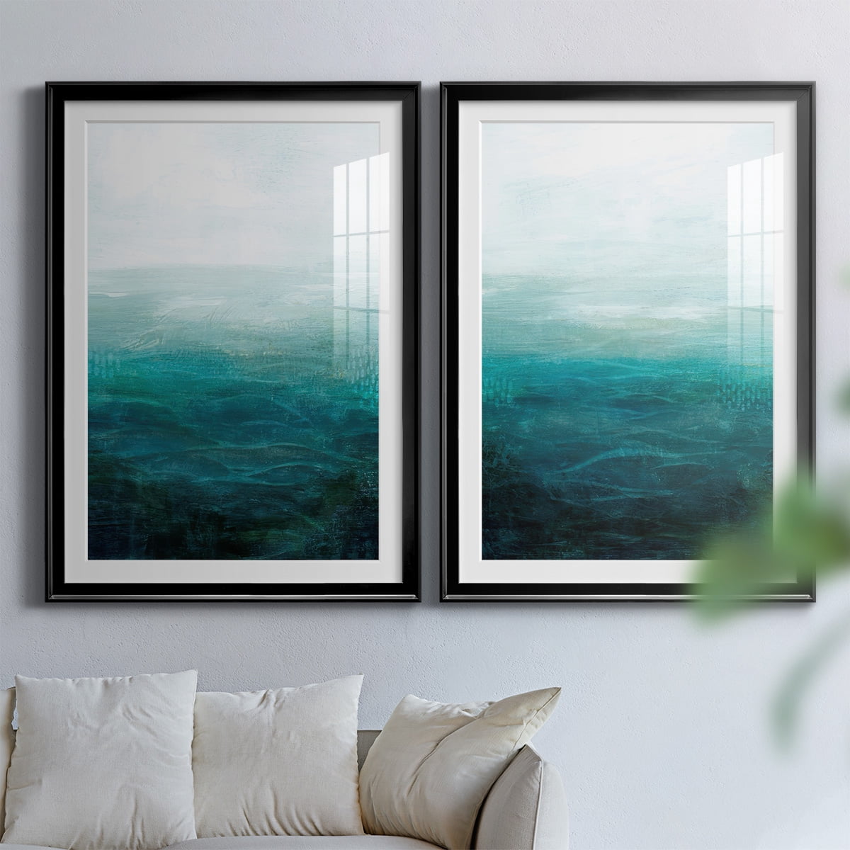 Wexford Home Drifting Sea I Premium Framed Print, 26.5" x 36.5" - Ready to Hang, Black (Set of 2)