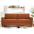 thumbnail image 3 of Mid Century Modern Couch for Small Spaces Living Rooms Apartments and Condos Sofa Sets with Reversible Back Pillows Orange, 3 of 4