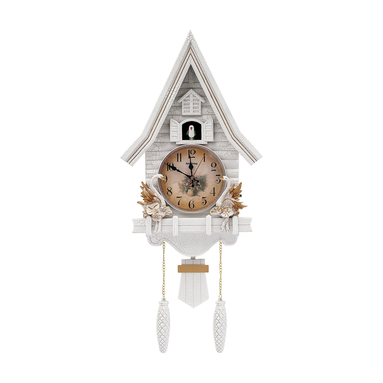 Modern Creative Wall Clock Wall-Mounted Cuckoo Clock for Living Room Workshop Adjustable Volume