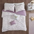 thumbnail image 4 of Intelligent Design Abby Couette Imprimée Métallique et Pintucked Prune Full/Grand, 4 of 4
