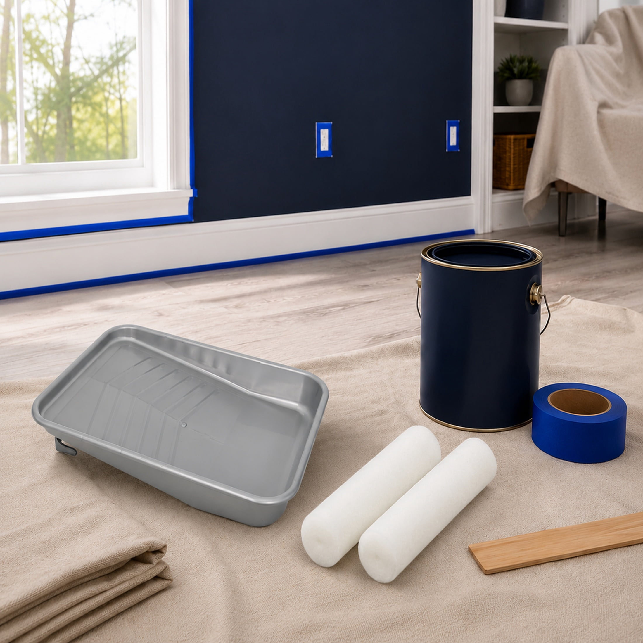 BEST 9 in x 1/4 in nap Woven Roller Cover 2 Pack