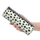 thumbnail image 5 of Disketp Abstract Green Polka Dot Estuche Organizador de Lápices de Cuero, Estuche de Oficina con Cremallera para Bolígrafo y Lápiz, 5 of 6