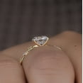 thumbnail image 6 of 14K Yellow Gold Finish Silver Round Cut Diamond Wedding Bridal Ring Set, 6 of 6