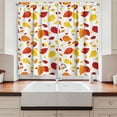 thumbnail image 2 of Ambesonne Colorful Kitchen Curtains, Seasonal Fall Leaves, 55"x45", Red Orange Yellow, 2 of 3