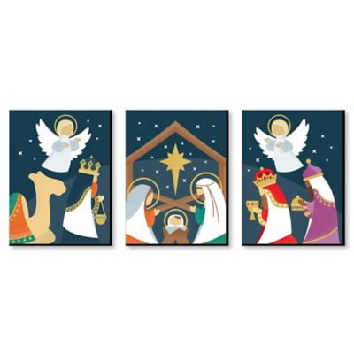 Holy Nativity - Religious Nursery Wall Art and Manger Scene Christmas
