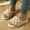Khaki, variant on Womens Slide Slippers, Open Toe Warm Indoor Non Slip Fuzzy Slippers Home Shoes Wine Size 7.5-8.5