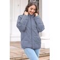 thumbnail image 5 of Women's Causal Lightweight Quilted Jackets Long Sleeve Oversized Warm Winter Zip Up Coat with Pockets, 5 of 6