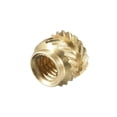 thumbnail image 4 of Uxcell Knurled Insert Nut M3 x 4mm L x 5mm OD Female Thread Brass Embedding Nut 120 Pack, 4 of 5