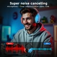 thumbnail image 5 of Wireless Gaming Headset 2.4GHz for PS5/PS4/PC/Switch - Bluetooth 5.3 Headphones with Noise-Canceling Mic, 7.1 Surround Sound, 70H Battery Life, RGB Lights, Foldable, Portable-Red&Blue, 5 of 8