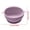 Purple, variant on COM1950s Silicone Suction Bowl for Baby, Penguin Toddler Feeding Bowl with Lid, Infant Self-Feeding Bowl for Home Daycare Travel Use
