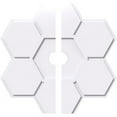 thumbnail image 3 of 30"OD x 4"ID x 10 1/2"C x 1"P Daisy Architectural Grade PVC Contemporary Ceiling Medallion, Two Piece, 3 of 3