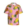 thumbnail image 2 of Hawaiian Shirt For Men, Cute Pineapple Fragrant Mens Button Down Short Sleeve Shirt, Summer Beach Shirts For Men, 2 of 2