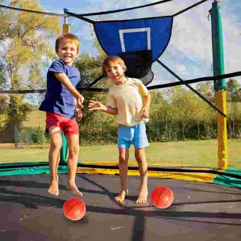 Outdoor Trampoline Basketball Hoop Accessory: Ultimate Fun Upgrade