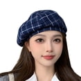 thumbnail image 2 of MEICHEN Women's Woolen Plaid Beret Hat Retro Painter Cap Retro French Berets Fashion Accessories Artist Hat, 2 of 6