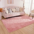 thumbnail image 2 of YJ.GWL Soft Area Rugs Shag Carpet Fluffy Rug for Living Room Bedroom Floor Mat Home Decor, 4'x6',Sakura Pink, 2 of 7
