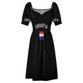 thumbnail image 4 of Croatia Croatian flag flag Short Sleeved Dress Woman fashion Woman clothes Women's long dress Women's dresses Dress, 4 of 5