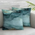 thumbnail image 3 of Acheng Gold and Blue Abstract Art Plush Pillowcase 1 Piece White, 3 of 5