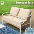 thumbnail image 5 of Sophia&William 4 Piece Patio Conversation Set Outdoor Furniture Loveseat Sofa Set with Table, Beige, 5 of 11