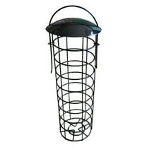 12.2" Squirrel-Proof Suet Ball Bird Feeder - Rustproof Metal Hanging Feeder for Outdoor Garden - Wild Bird Food Holder with Durable Wire Design