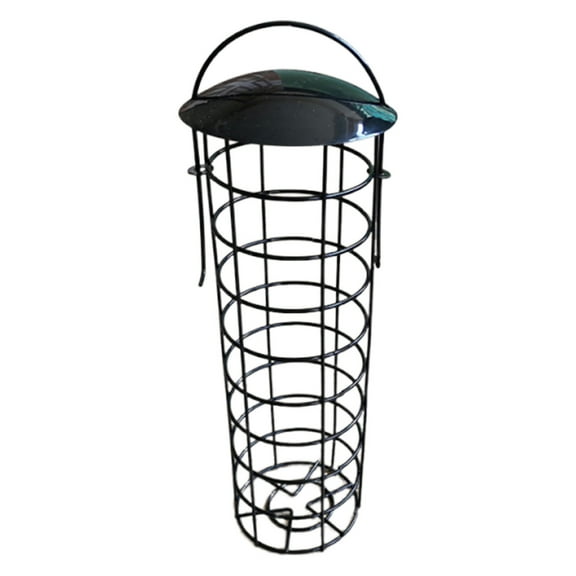 12.2" Squirrel-Proof Suet Ball Bird Feeder - Rustproof Metal Hanging Feeder for Outdoor Garden - Wild Bird Food Holder with Durable Wire Design