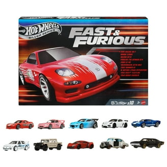 Hot Wheels Fast & Furious Set of 10 Vehicles in 1:64 Scale with 2