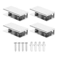 thumbnail image 1 of MasteelfCA 4pcs Rectangular Shower Glass Clip Zinc Alloy Glass Clamp Mirror Tight Clips Holder for 8-10 mm Glass, 1 of 8