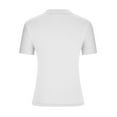 thumbnail image 4 of AherBiu Short Sleeve Tops for Women Crewneck Basic Slim Top Tees Shirts Plain Tshirt Going out Tops, 4 of 5