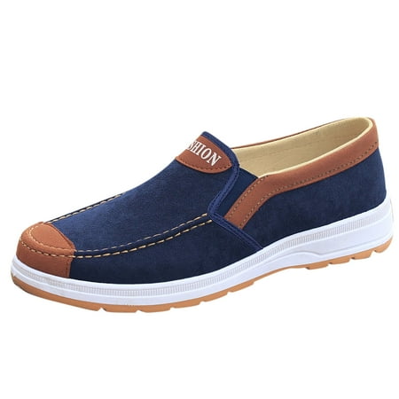 Fashion All Season Men S Shoes Casual Shoes Flat Bottom Mens Lightweight Shoes Casual Non Slip Cloth Colorblock Men s Shoes Boots Casual Comfortable and Elastic Slip on