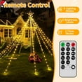 Christmas Lights Tree 340LED with Topper Star, IP67 Waterproof Remote